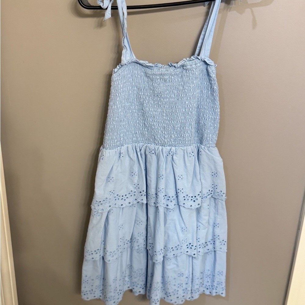 American Eagle Outfitters Sky Blue Tiered Kids Dress